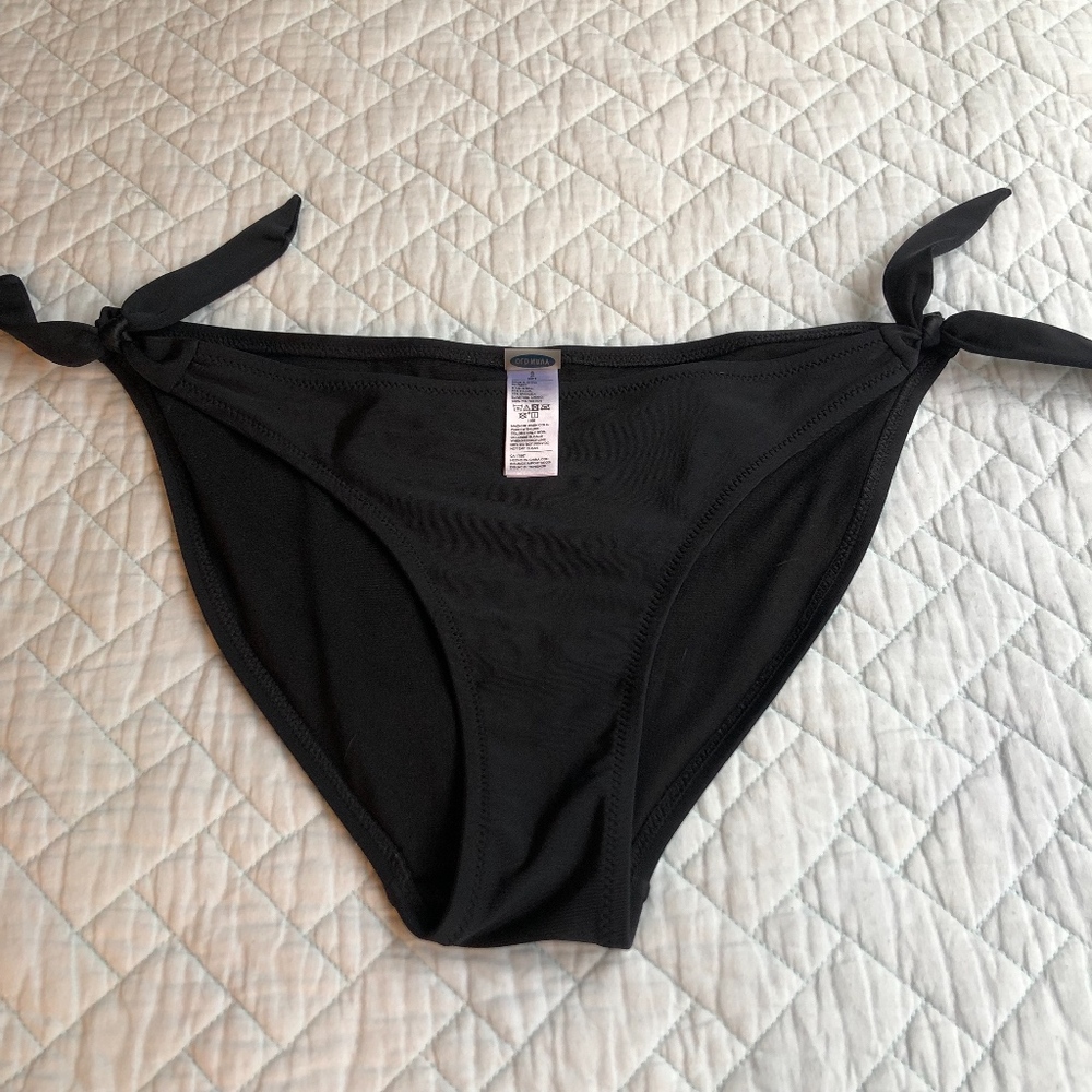 Black Bikini Bottom w/ Side Ties